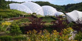 Ogród botaniczny Eden Project - Widok na kopuły 