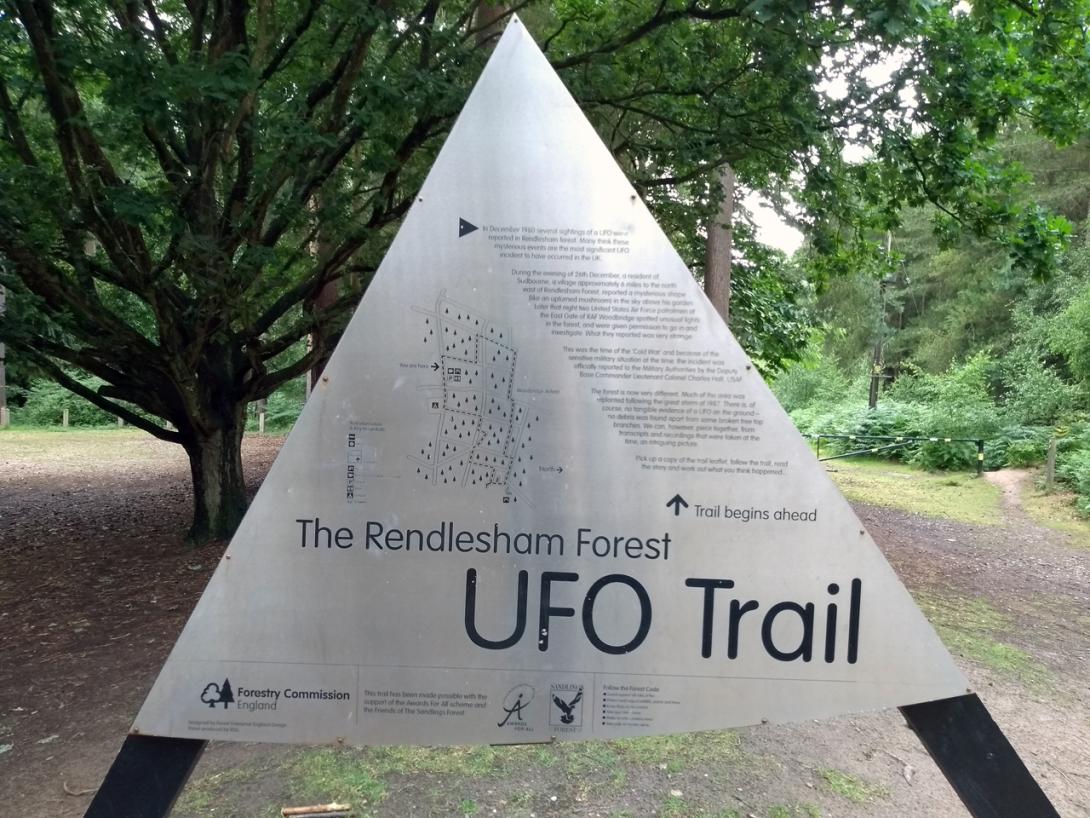 UFO trail at Rendlesham Forest